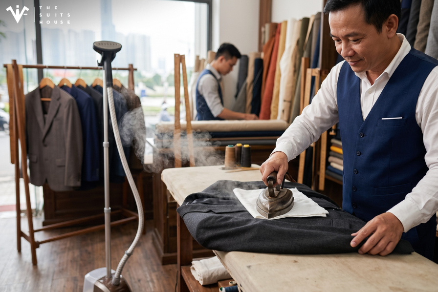 Bàn Ủi Hơi Nước Đứng Đang Phá Hủy Áo Suit Của Bạn Ra Sao?