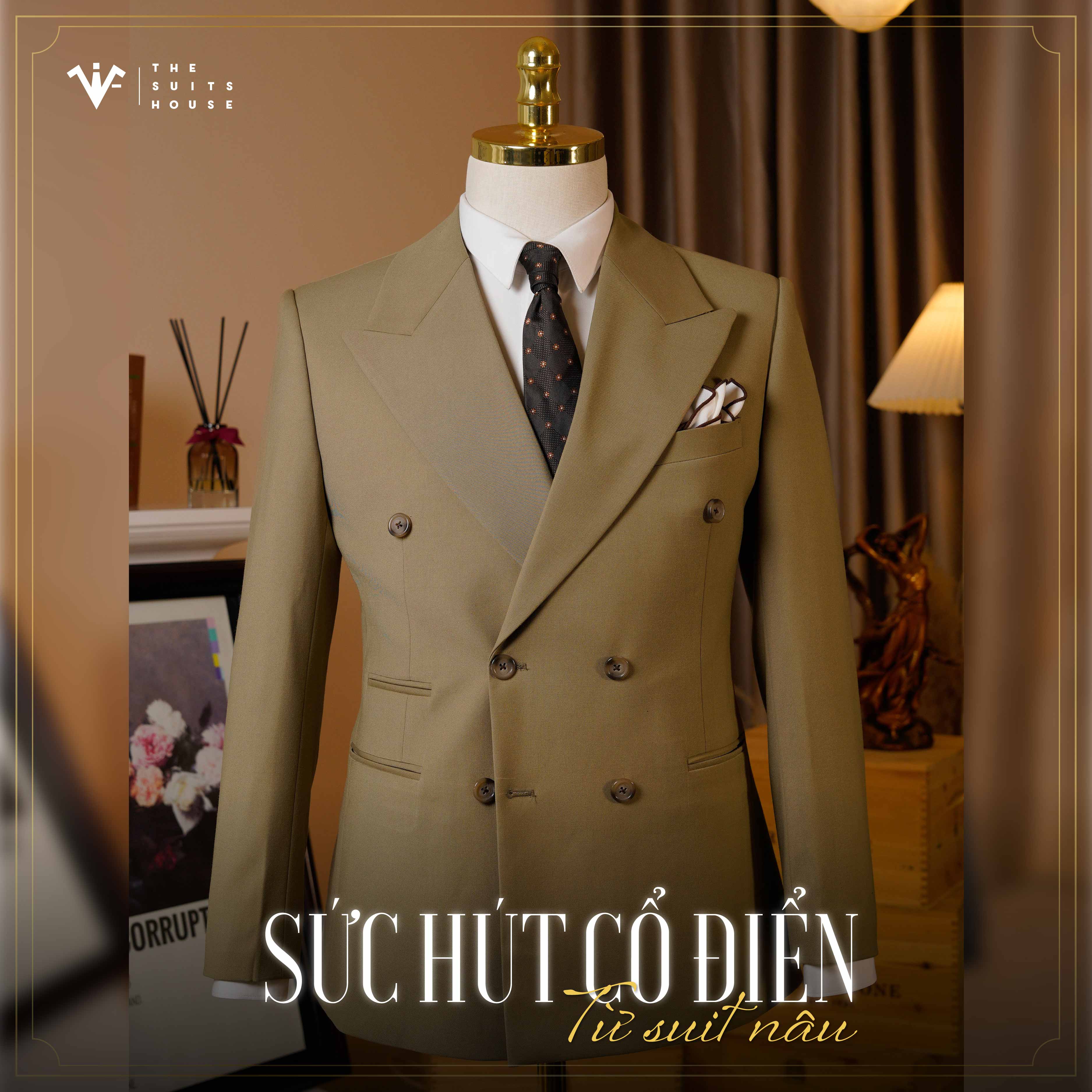 Sức hút cổ điển từ suit nâu 