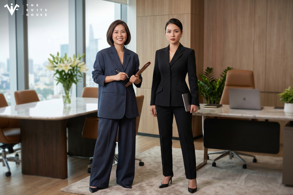 Chọn Suit Nữ Lãnh Đạo: Oversized Hay Hourglass Quyền Lực?