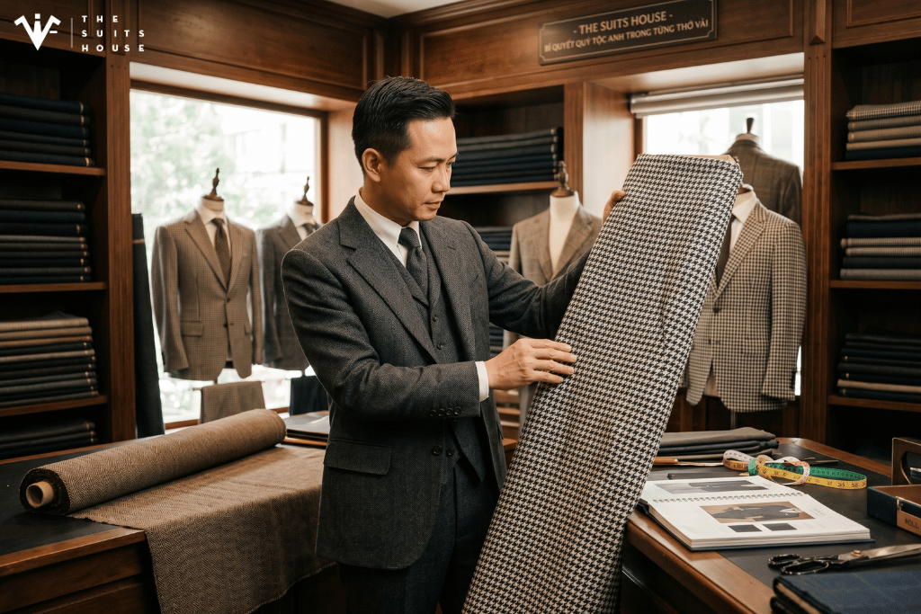 Họa Tiết Herringbone & Houndstooth: Dấu Ấn Quý Tộc Anh