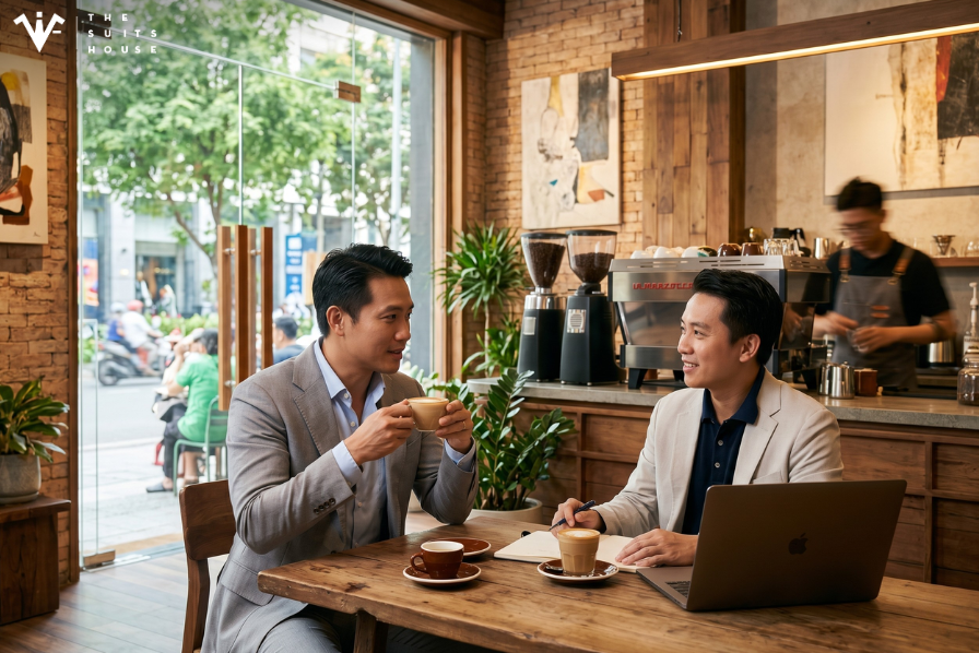 Mặc Suit Đi Specialty Coffee: Chuẩn Mực Smart-Tailoring