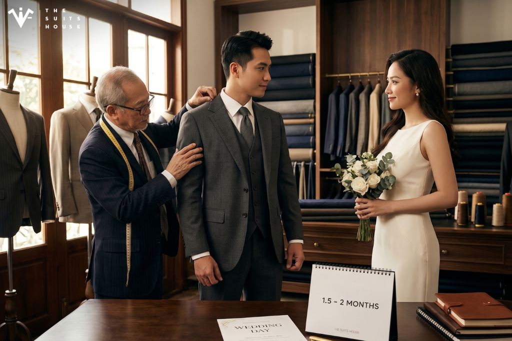 Nên Đặt May Suit Cưới Trước Bao Lâu Là Thời Điểm 