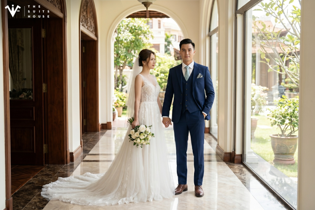 Phối Suit Chú Rể Chụp Ảnh Pre-Wedding Đồng Điệu Với Váy Cô Dâu