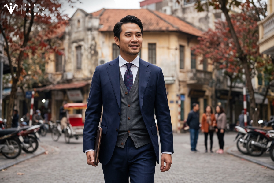 Phối Suit Cùng Cardigan Chuẩn Chất Ý Cho Thu Đông Hà Nội