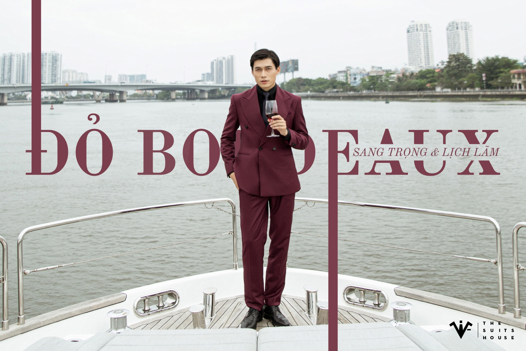 SUIT ĐỎ BORDEAUX SANG TRỌNG VÀ ĐIỀM TĨNH