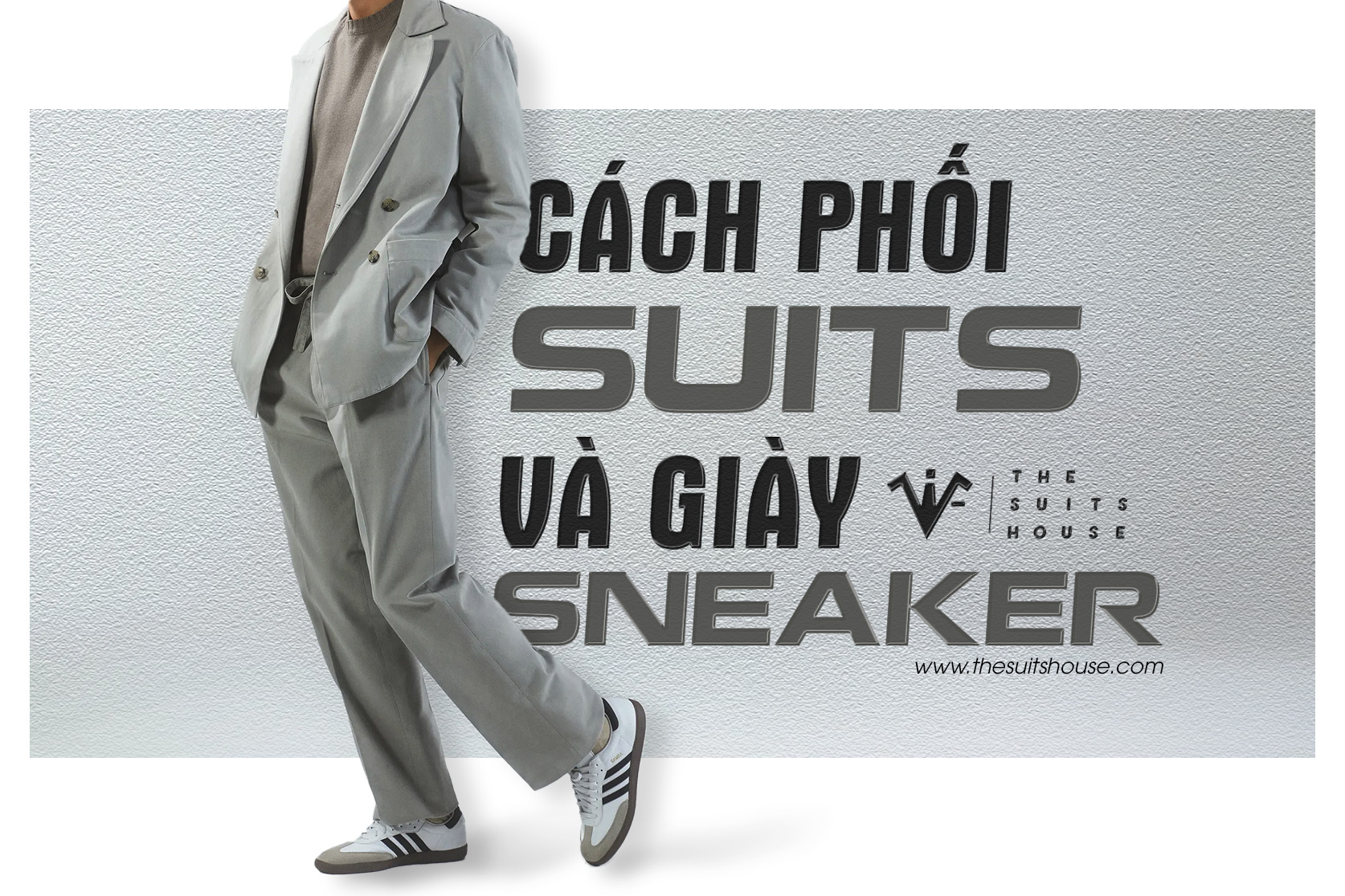 Cách phối đồ với suits và giày sneaker Cách phối đồ với suits và giày sneaker
