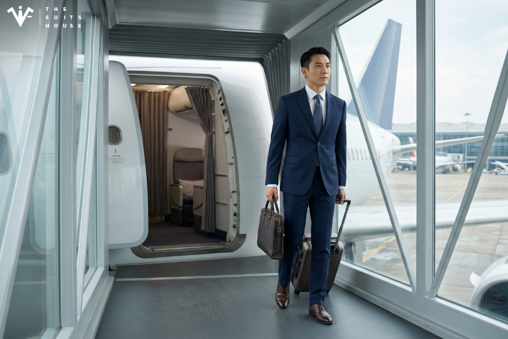 Suit Wool Super 130s: Khả Năng Phục Hồi Nếp Nhăn Sau 12 tiếng Bay
