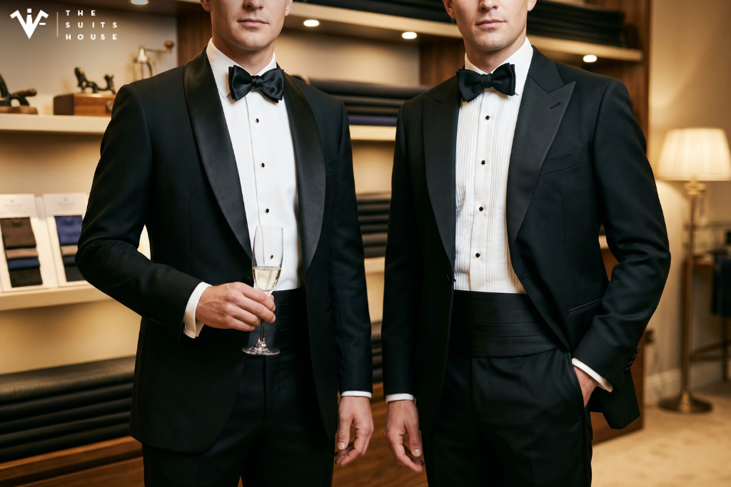 Ve Áo Tuxedo: Chọn Lụa Satin Hay Grosgrain Để Tỏa Sáng?