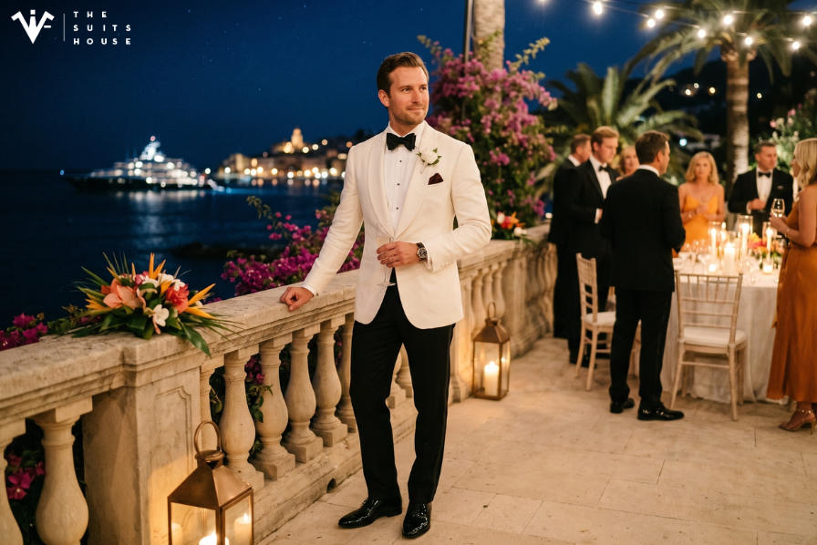 White Dinner Jacket: Đỉnh Cao Lễ Phục Dạ Tiệc Nhiệt Đới