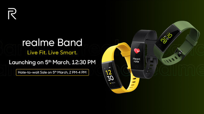 Realme sẽ cho ra mắt vòng đeo tay thông minh Realme Band: màn hình màu, đo nhịp tim vào ngày 05/03 để cạnh tranh với Mi Band 4