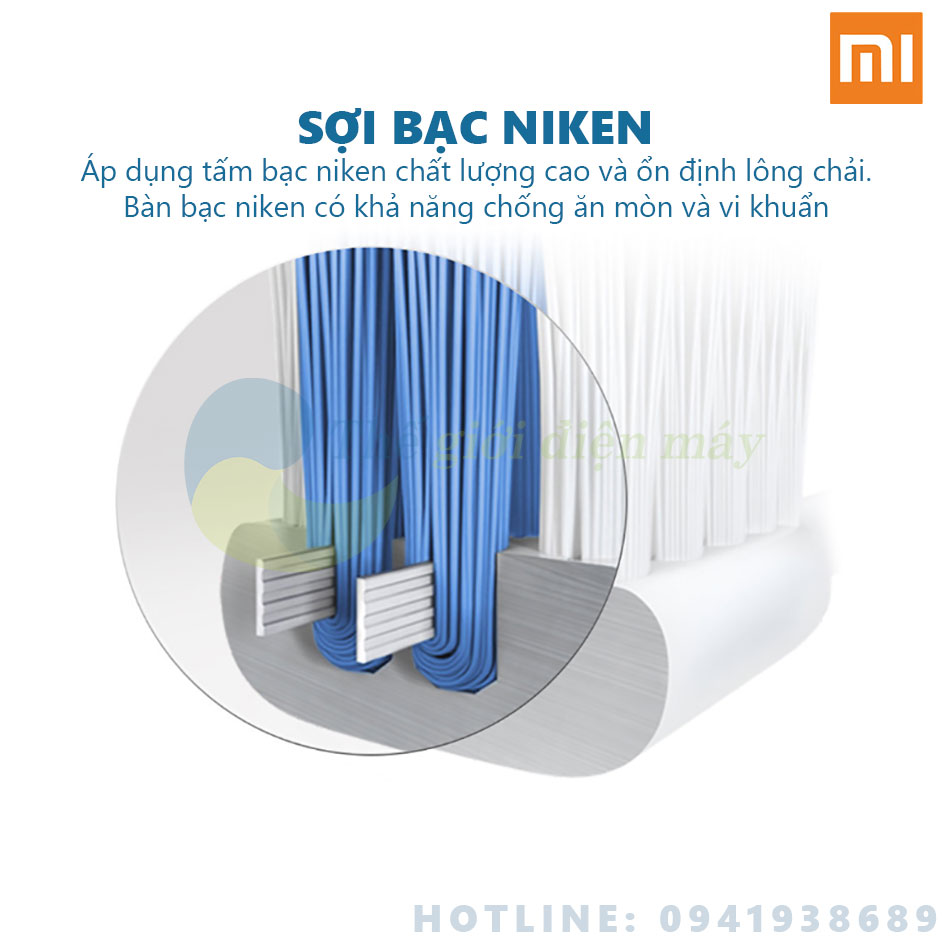 Bộ 2 bàn chải điện xiaomi DR-BEI sonic loại sạch EB-N0202 - Shop Thế giới điện máy