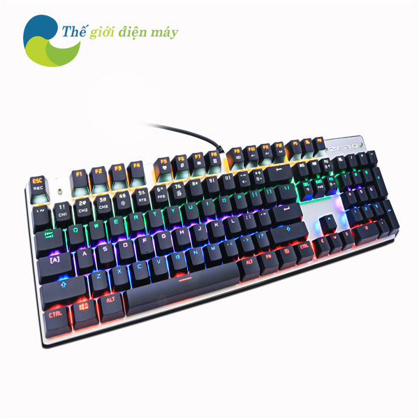 bàn phím cơ zero e-sport 104k đèn led 13 chế độ blue switch