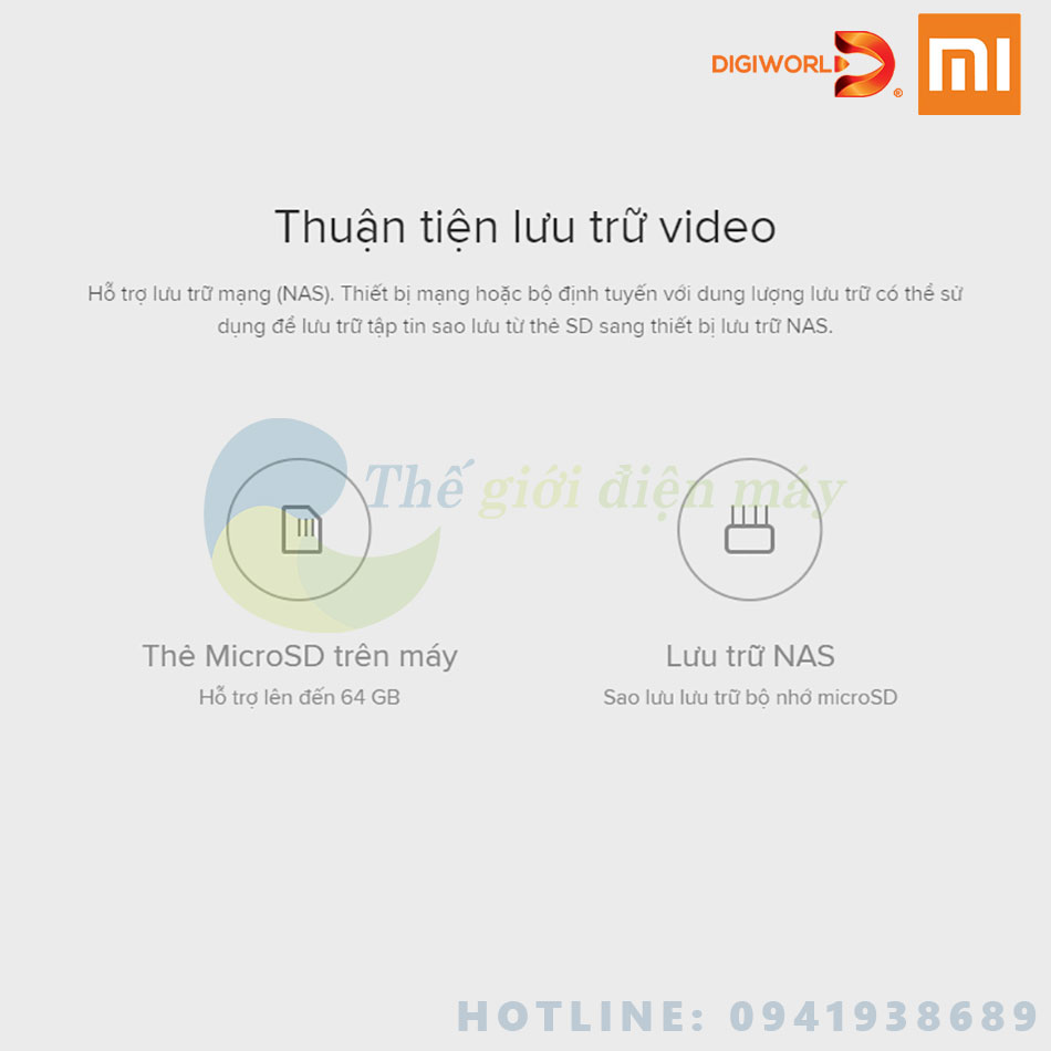 [Bản quốc tế] Camera giám sát Xiaomi Mijia xoay 360 độ IP fullHD 1080P Xiaomi Mi home security 360 - Phân phối bởi Digiworld - Bảo hành 12 tháng - shop Thế giới điện máy