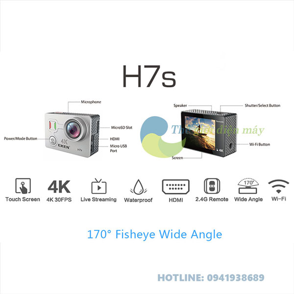 Camera hành trình EKEN H7S phân phối chính hãng tại shop Thế giới điện máy