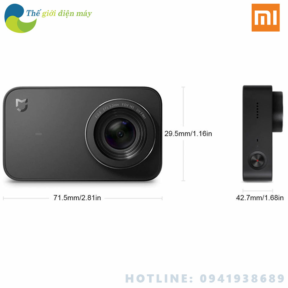 Camera hành động Xiaomi MI Action 4K Bản quốc tế - Phân phối bởi DigiWorld - Bảo hành 12 tháng