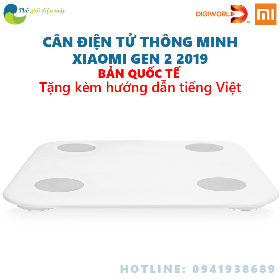 [Bản quốc tế] Cân điện tử thông minh Xiaomi Body Fat Scale 2 Universal (2019) - Bảo hành 6 tháng - Shop Thế giới điện máy