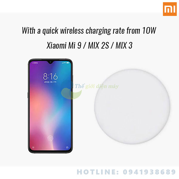 Đế sạc không dây thông minh Xiaomi Mi Wireless Charger QC 3.0 20W - Bảo hành 6 tháng - Shop Thế giới điện máy