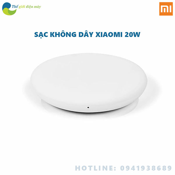 Đế sạc không dây thông minh Xiaomi Mi Wireless Charger QC 3.0 20W - Bảo hành 6 tháng - Shop Thế giới điện máy