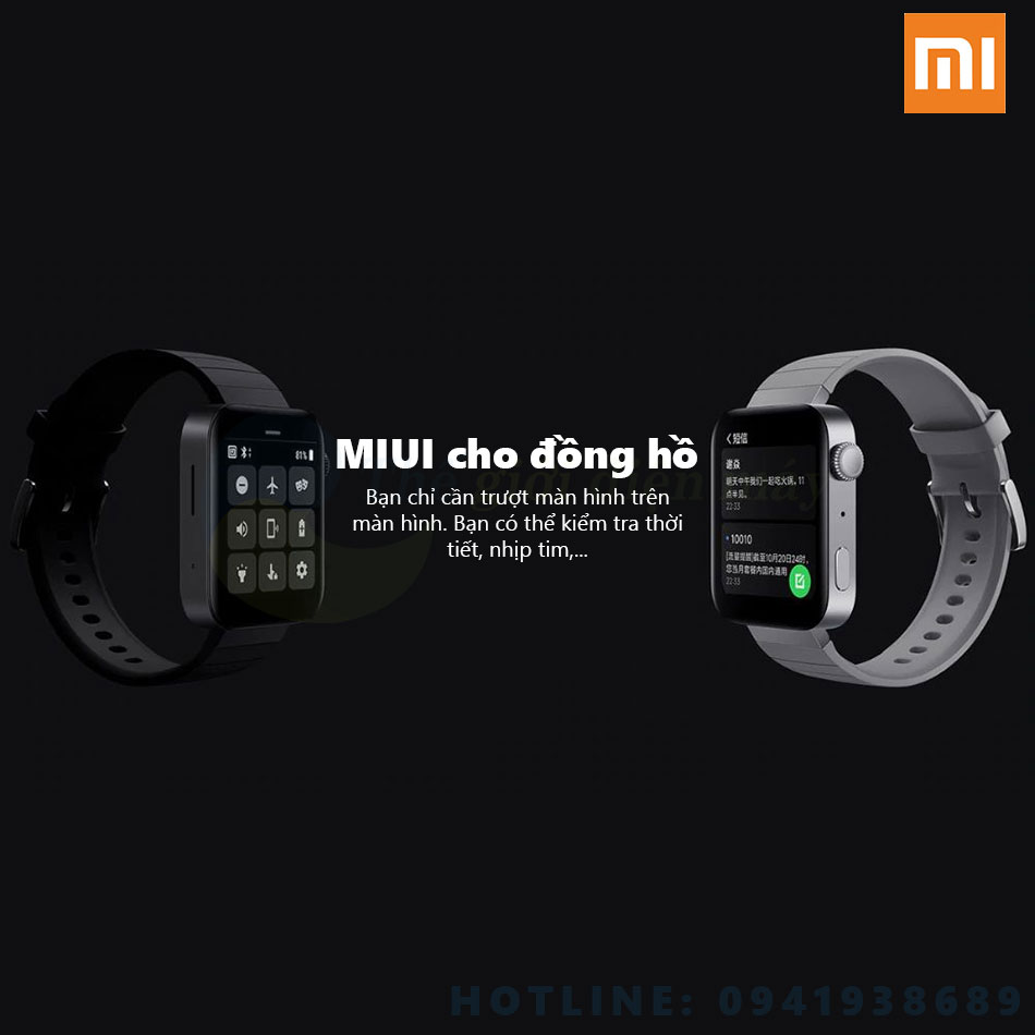 Đồng hồ thông minh Xiaomi Mi Watch sử dụng chip Qualcomm Snapdragon Wear 3100 Platform - Bảo hành 12 tháng