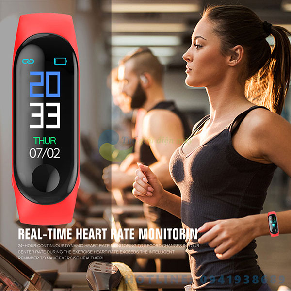 Đồng hồ thông minh Xiaomi Mi Band 3 (hỗ trợ tiếng Việt), theo dõi sức khỏe, đo nhịp tim - Bảo hành 12 tháng - shop Thế giới điện máy