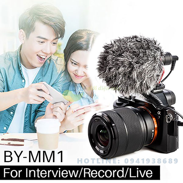 Micro thu âm chuyên nghiệp Boya-MM1 cao cấp đa năng cho máy ảnh điện thoại, máy ảnh dslr, camera hành động live stream