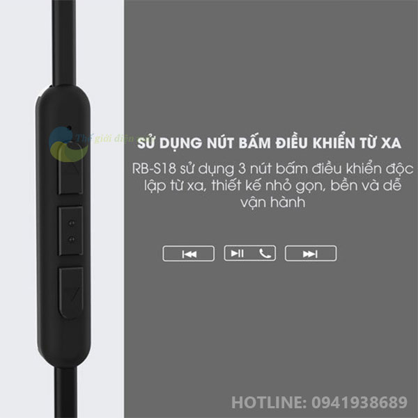 Tai nghe bluetooth Remax RB S18 - Tai nghe thể thao sang trọng 