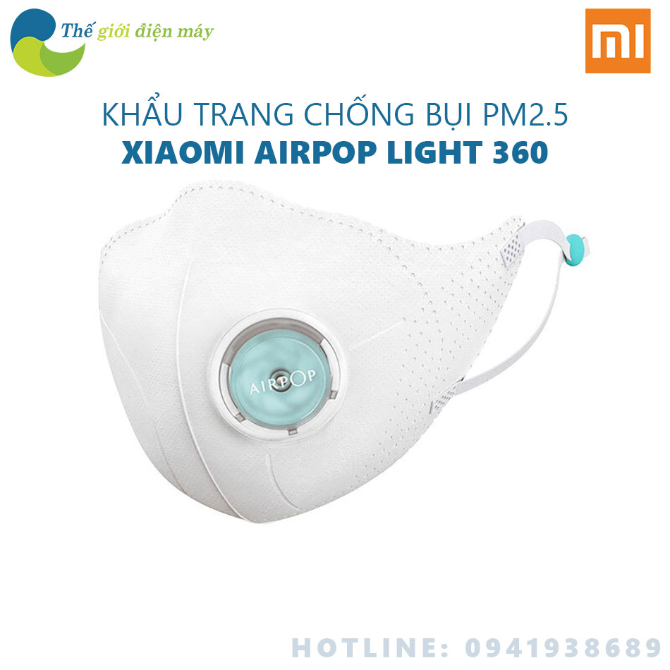 Khẩu trang chống sương mù, chống bụi PM2.5 Xiaomi AirPop Light 360 