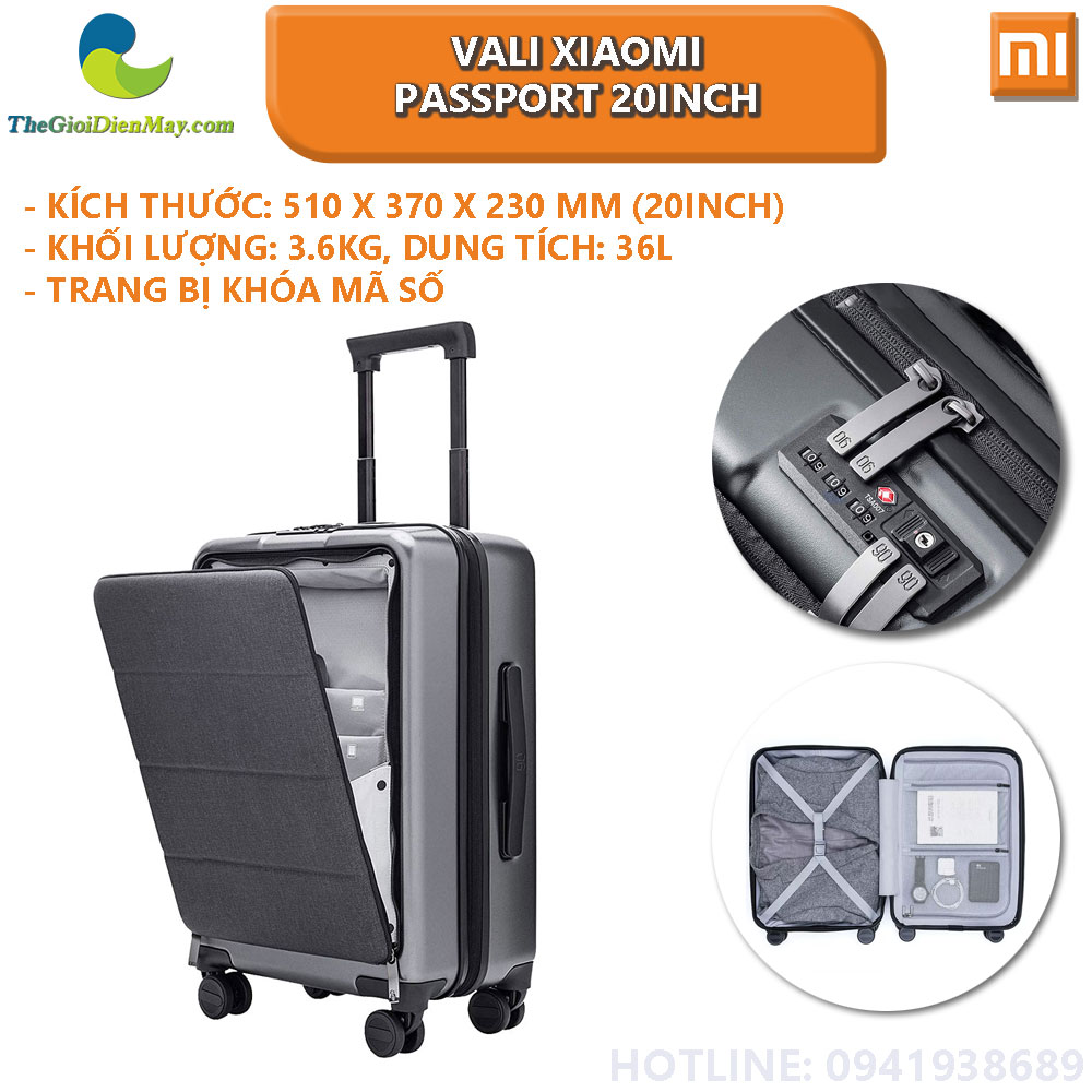 Vali Xiaomi Passport 20inch Thế giới điện máy đại lý phân phối gia