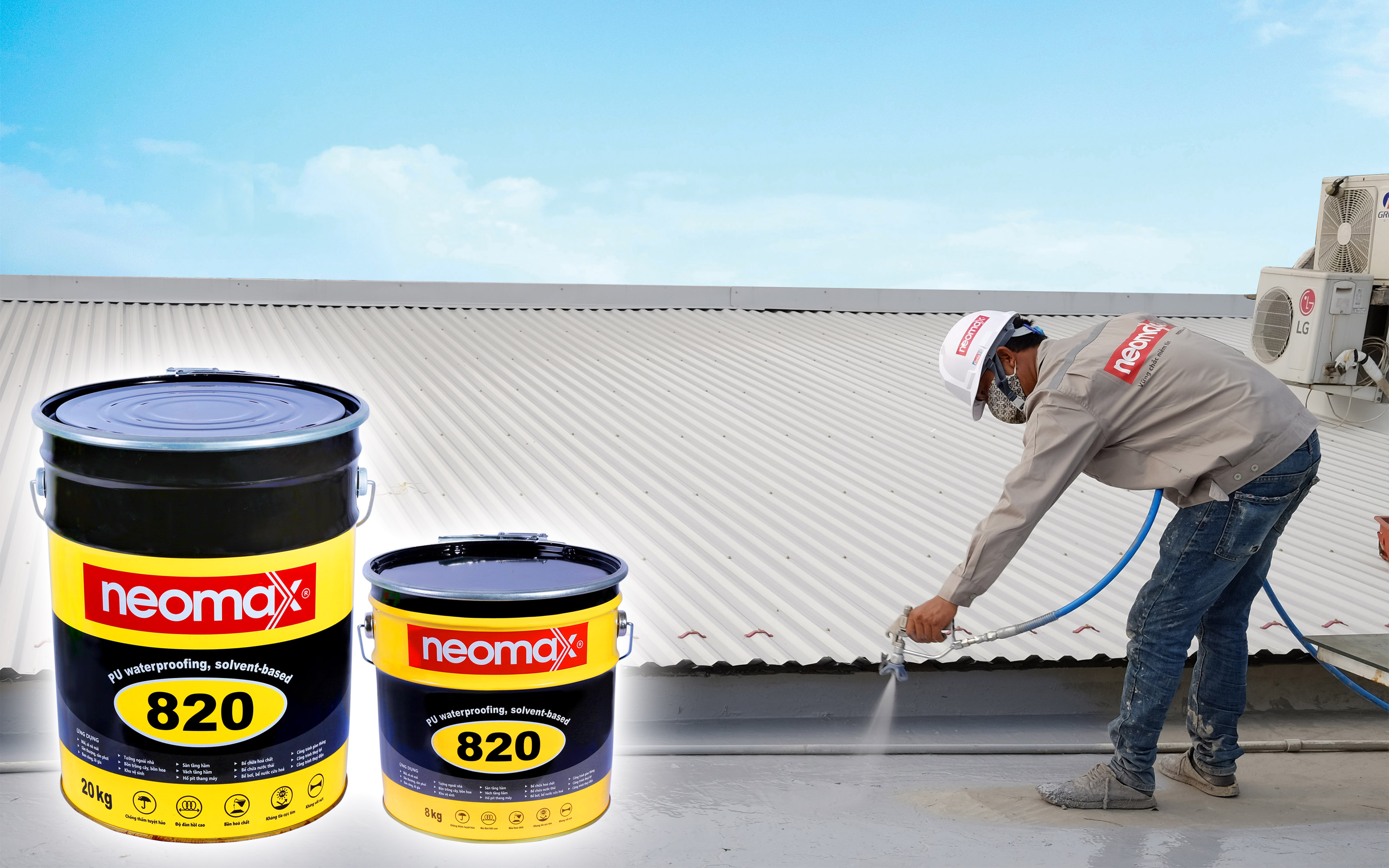 Giới thiệu sản phẩm Neomax® 820 - Hợp chất chống thấm Polyurethane, gốc dung môi