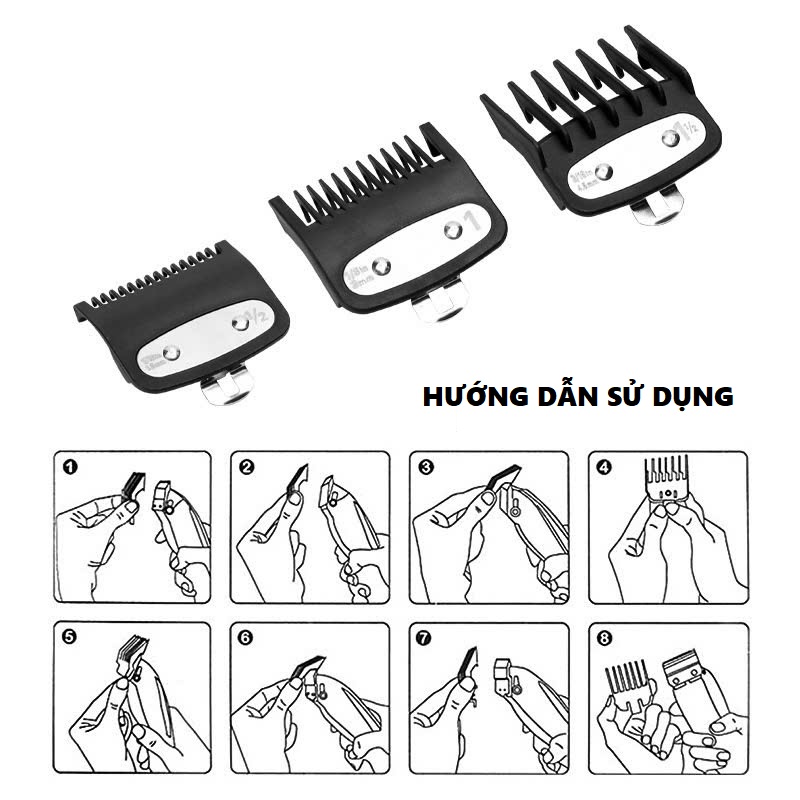 Bộ Cử Tông Đơ 3 Cái Gá Thép