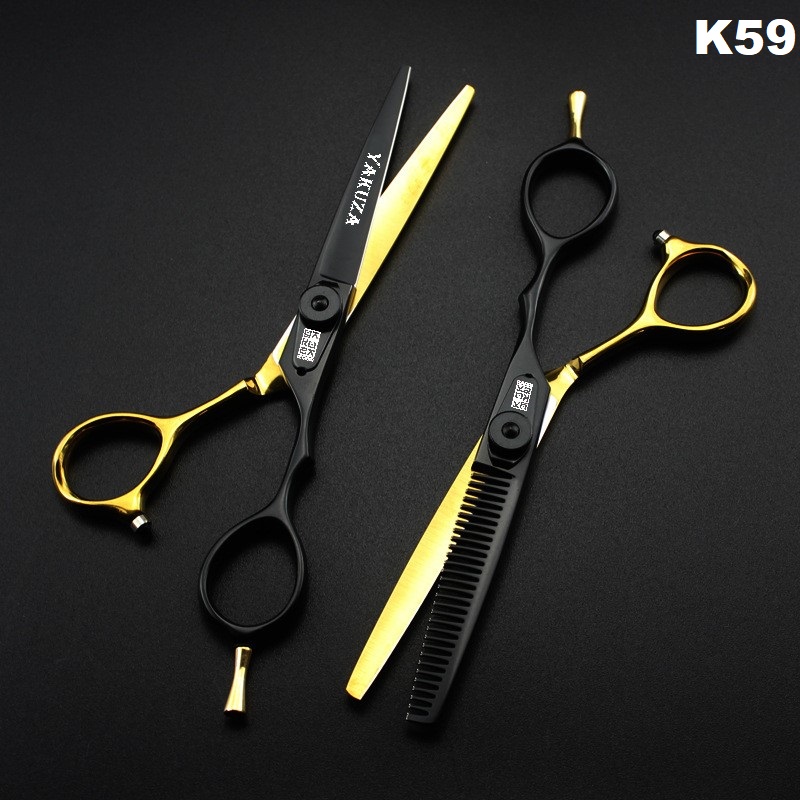 Kéo Cắt Tóc YAKUZA Black Gold K59