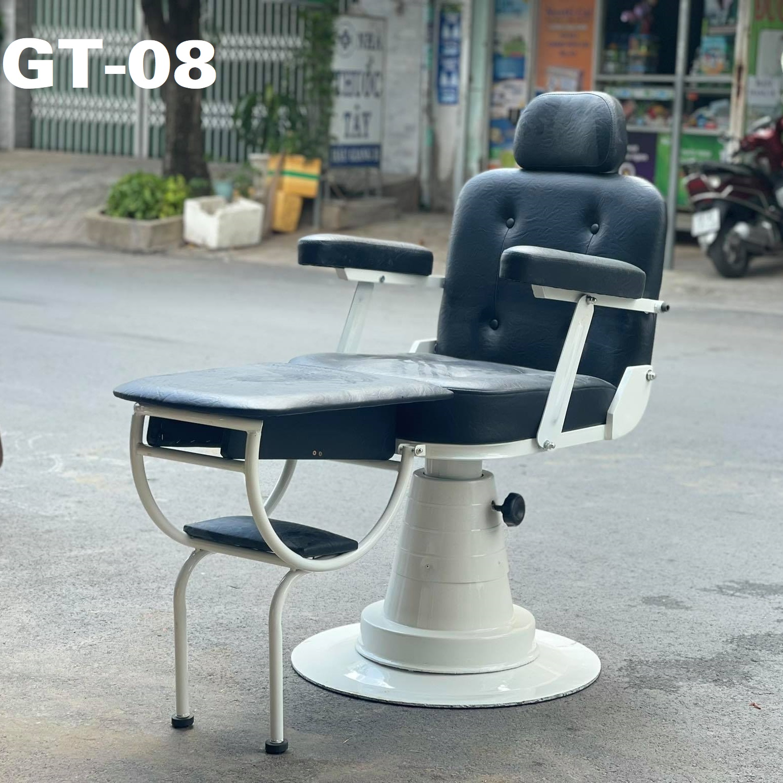 Ghế cắt tóc nam barber shop  Ghế cắt tóc cao cấp No1 màu đen sọc vàng   Facebook