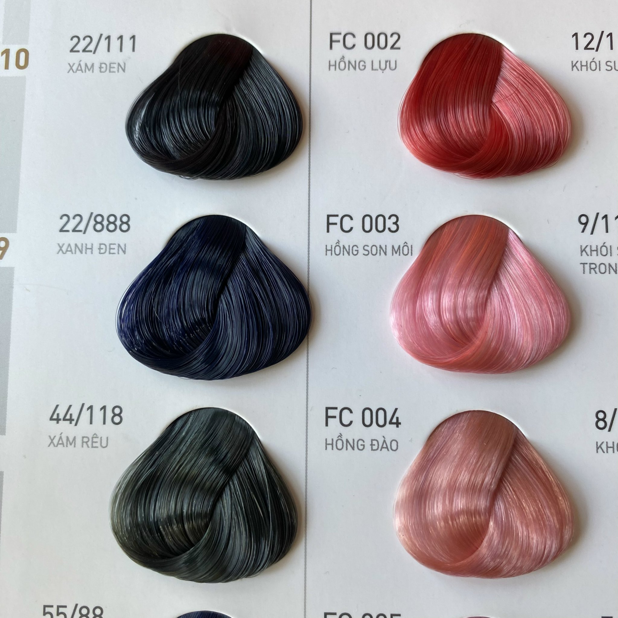 Thuốc Nhộm Tóc Lavox 36 Màu Mới Trực Típ