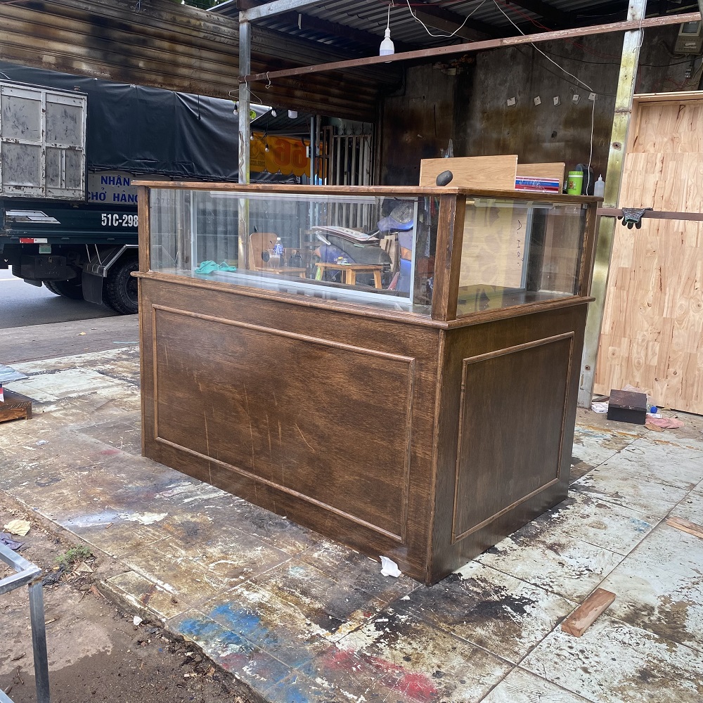 Quầy Thu Ngân Cao Cấp Gỗ Tự Nhiên