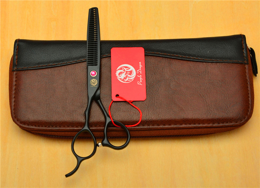 Kéo Cắt Tóc Tay Trái Purple Dragon​​​​​​​ Black