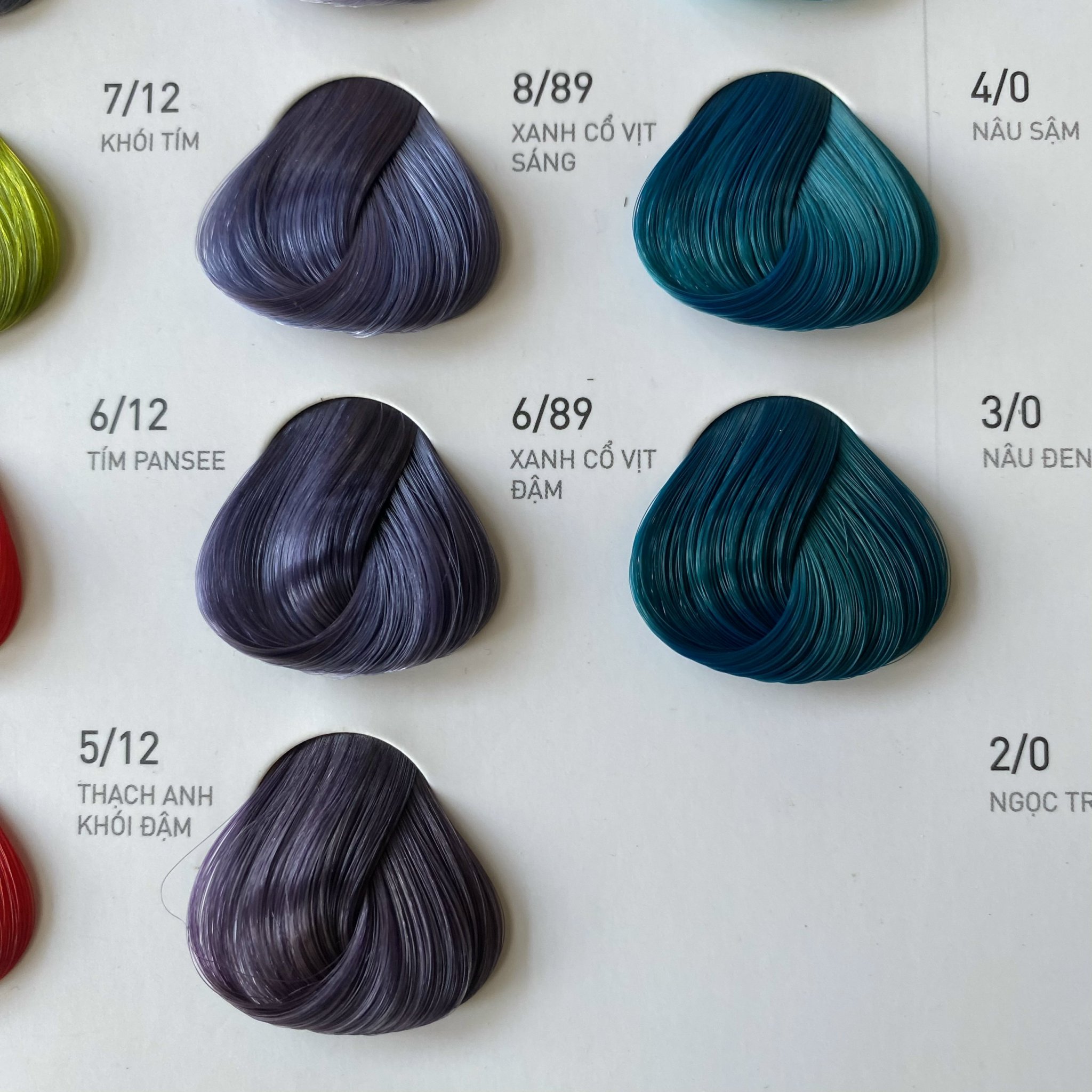 Thuốc Nhộm Tóc Lavox 36 Màu Mới Trực Típ