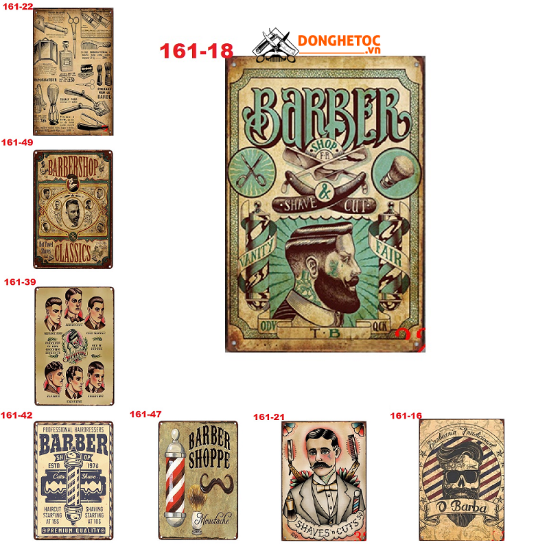 Tranh sắt treo tường barber