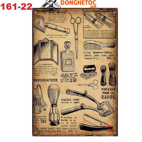 Tranh sắt treo tường barber