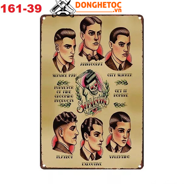 Tranh sắt treo tường barber