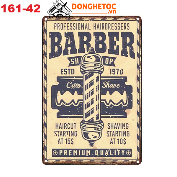 Tranh sắt treo tường barber