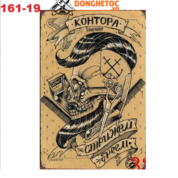 Tranh sắt treo tường barber