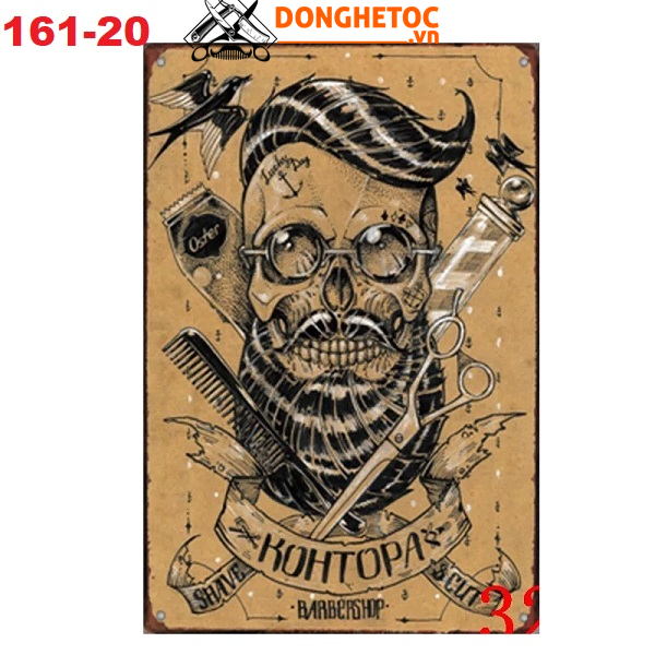 Tranh sắt treo tường barber