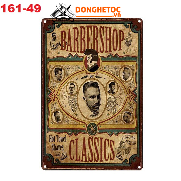 Tranh sắt treo tường barber