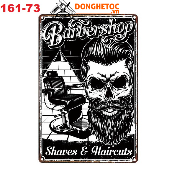 Tranh sắt treo tường barber