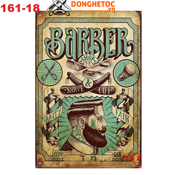 Tranh sắt treo tường barber