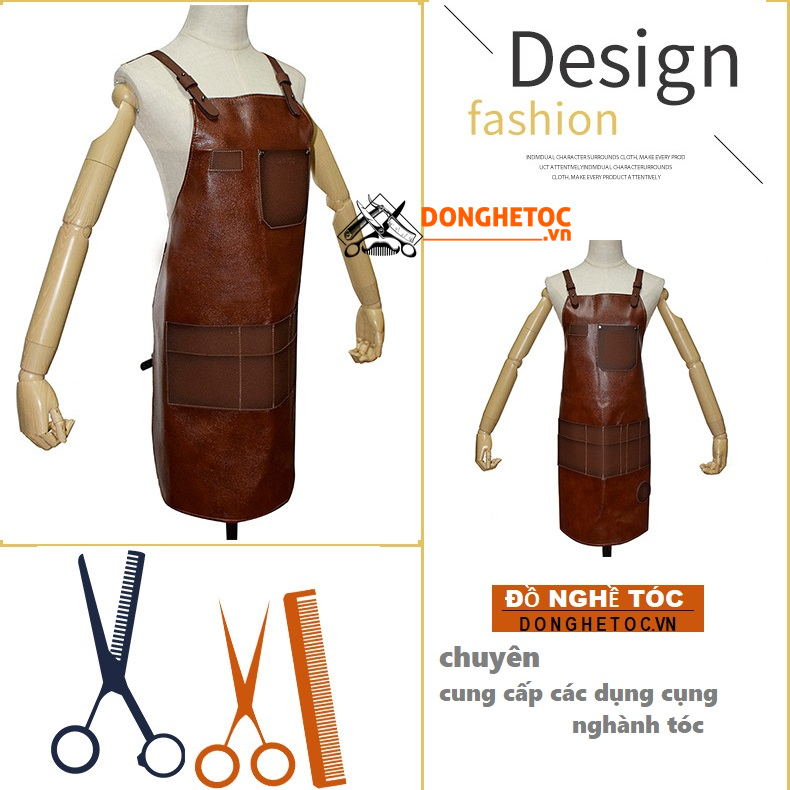 Tạp dề cắt tóc barber da