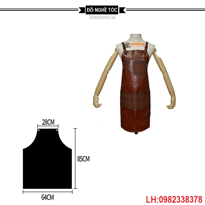 Tạp dề cắt tóc barber da