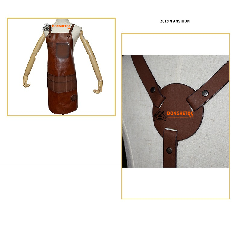 Tạp dề cắt tóc barber da