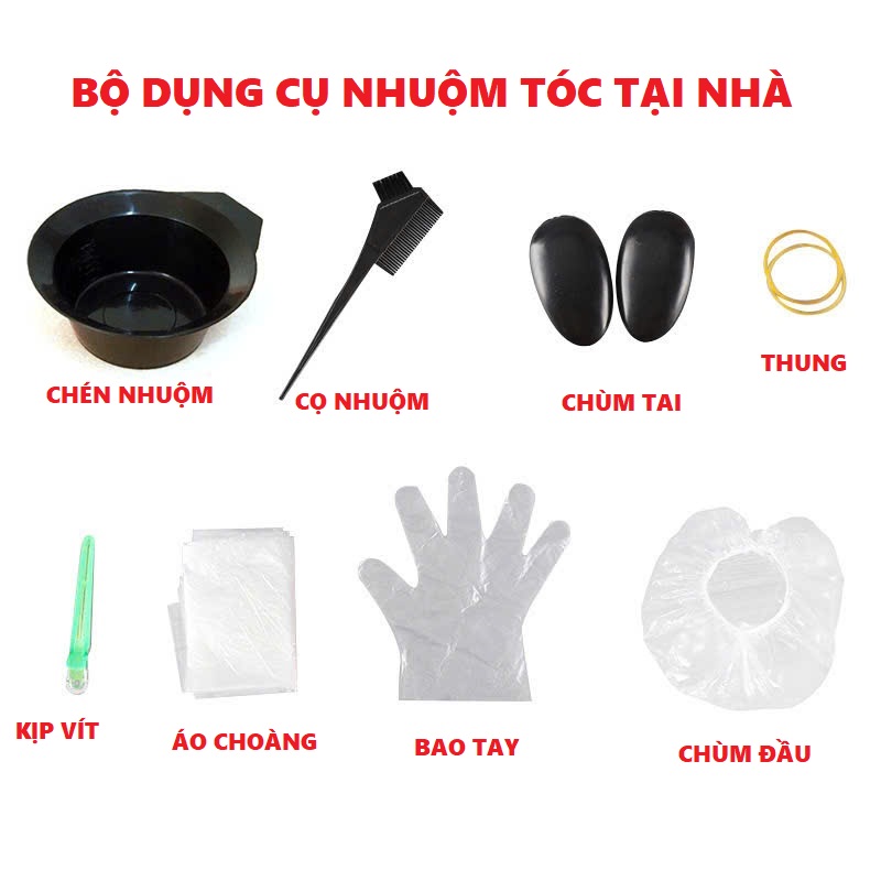 Bộ Dụng Cụ Nhuộm  Tóc Tại Nhà