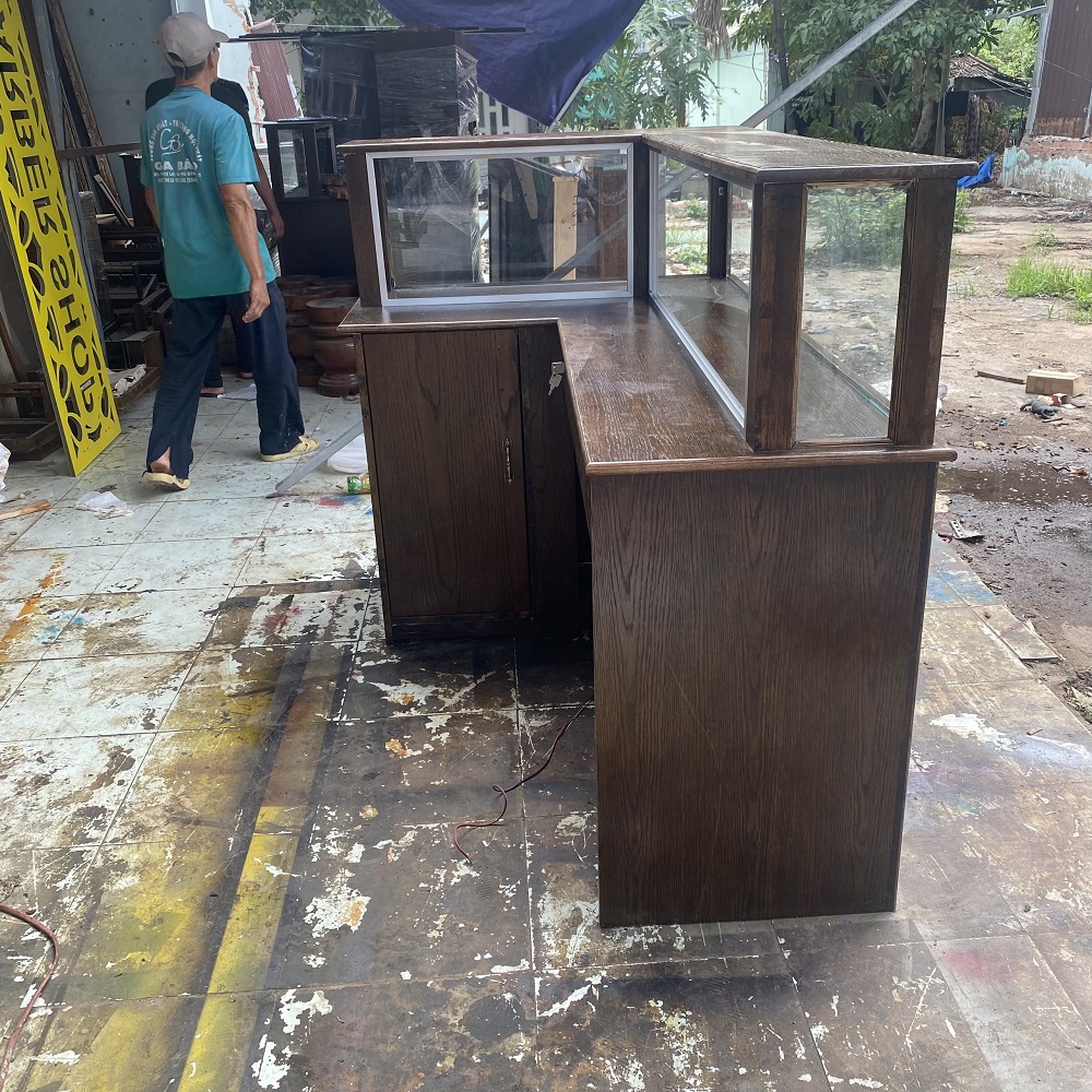 Quầy Thu Ngân Cao Cấp Gỗ Tự Nhiên